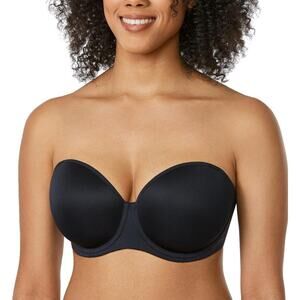 AISILIN Womens Strapless Bra Bust Contour Underwire Full Coverage 34E
